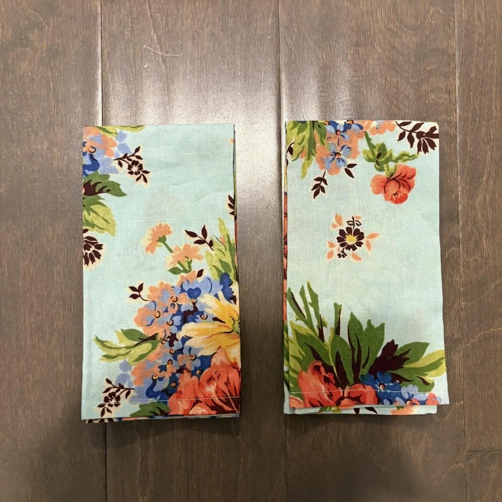 April Cornell Napkins Set of 2 Floral Square 20